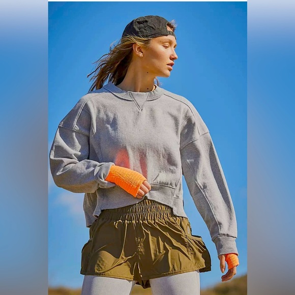 NEW FREE PEOPLE - Athletic Shorts with Built In Underwear in Dark Green Size S - Picture 2 of 6